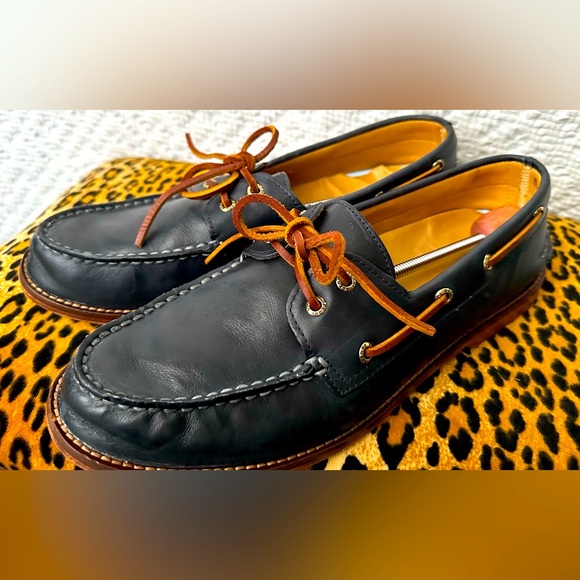 Sperry Navy and Tan Loafers main image 7